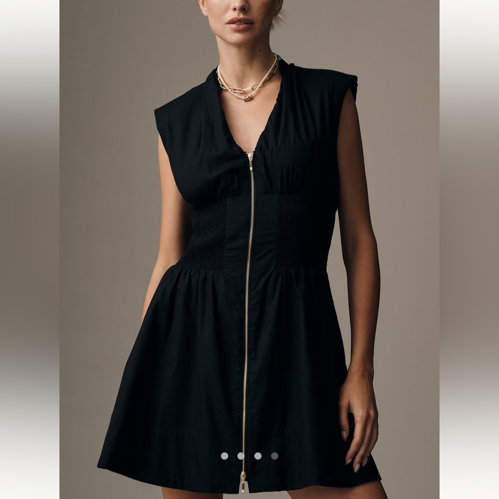 Anthropologie Black Tommie Mini Shirt Dress XL - Picture 2 of 8